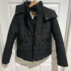 Maralyn & Me Black Puffer Coat